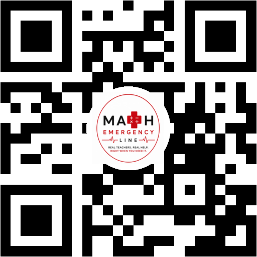 QR code that links to Math Emergency Line